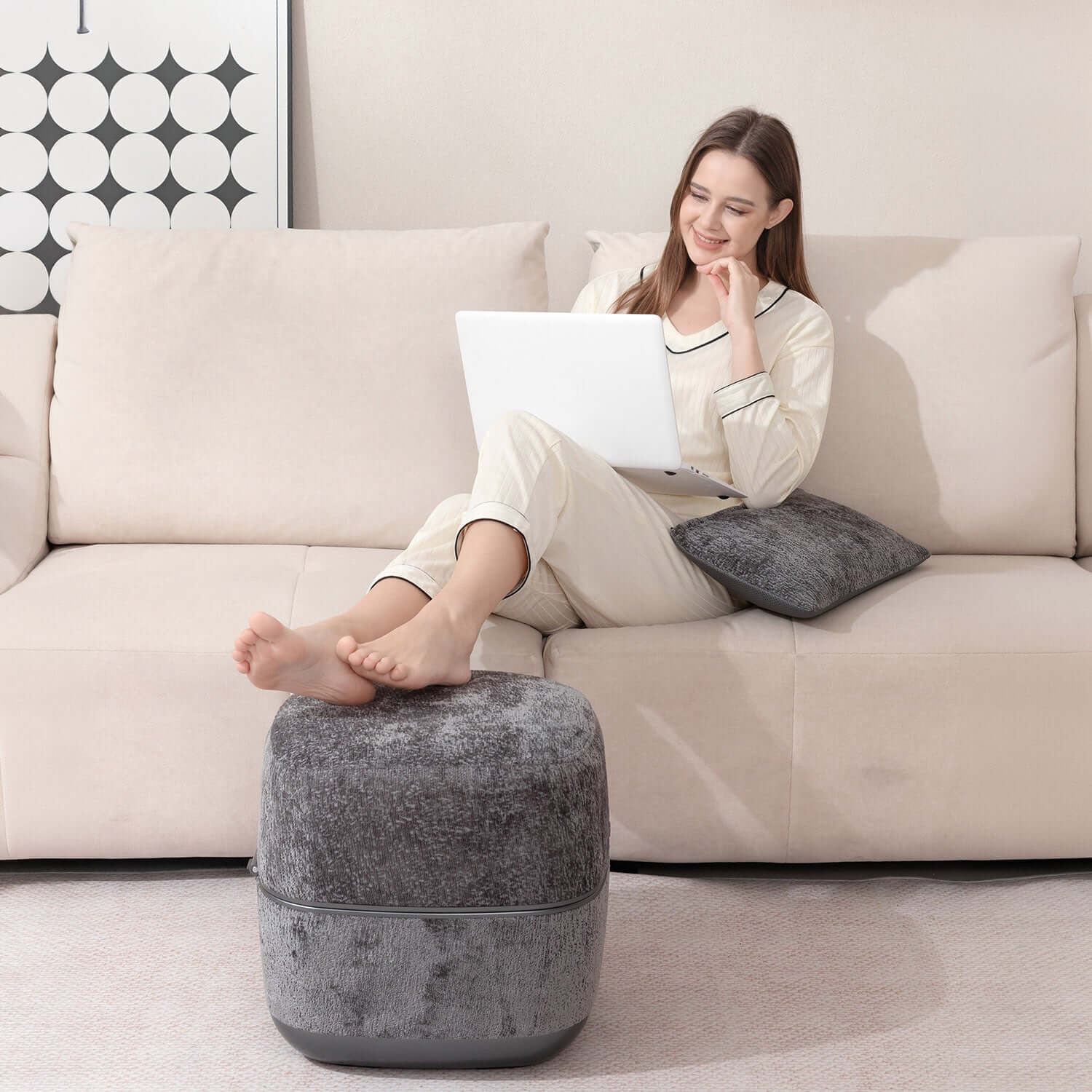 Nourest 3-in-1 Comfort F1 Foot Massager + Ottoman