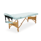 Nourest portable foldable massage bed with a light aluminum frame and cushioned surface for professional use.