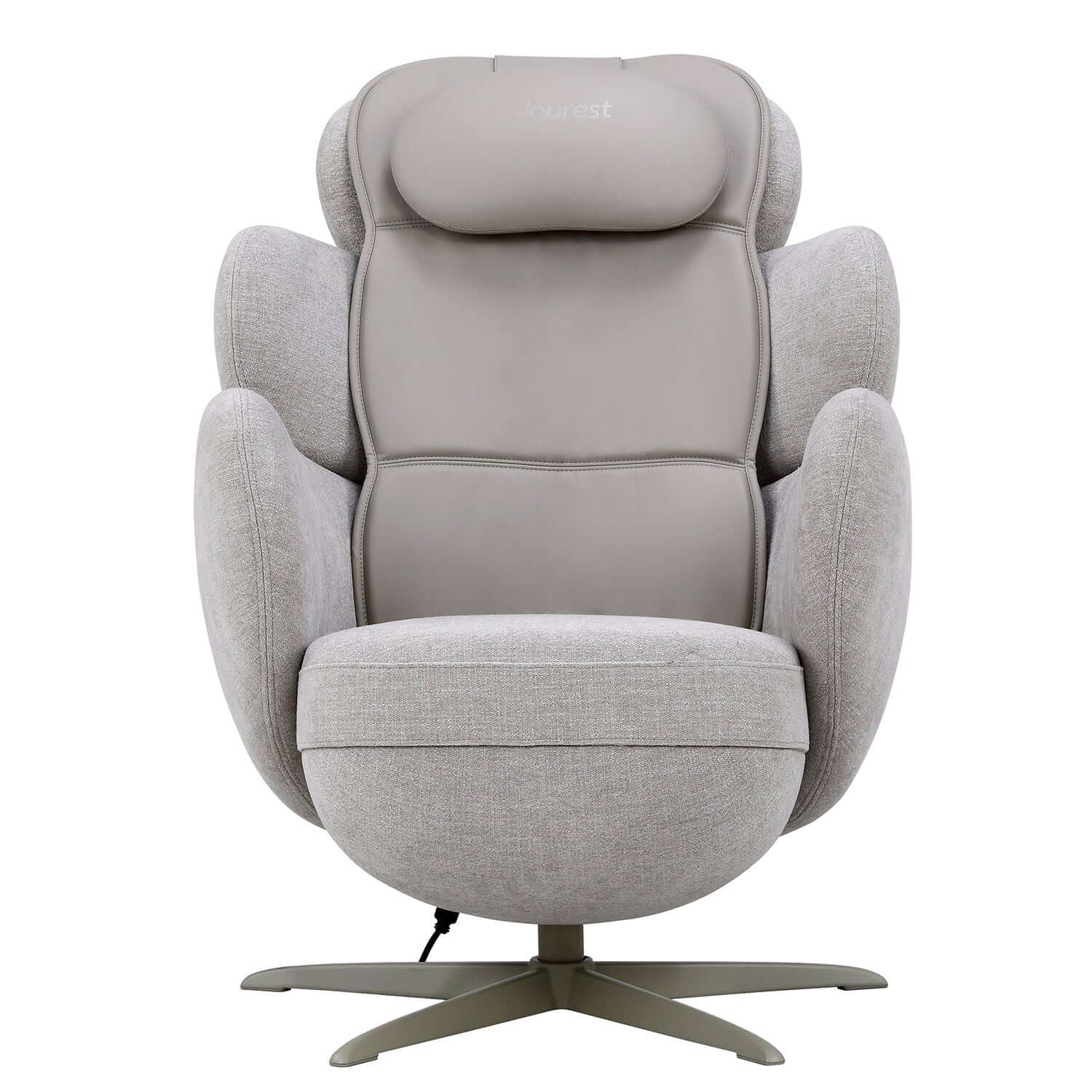 Nourest Orion Pro Recliner Massage Chair in light gray, featuring a modern ergonomic design for relaxation.