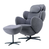 Nourest Orion Pro Recliner Massage Chair with matching ottoman in stylish modern gray design.