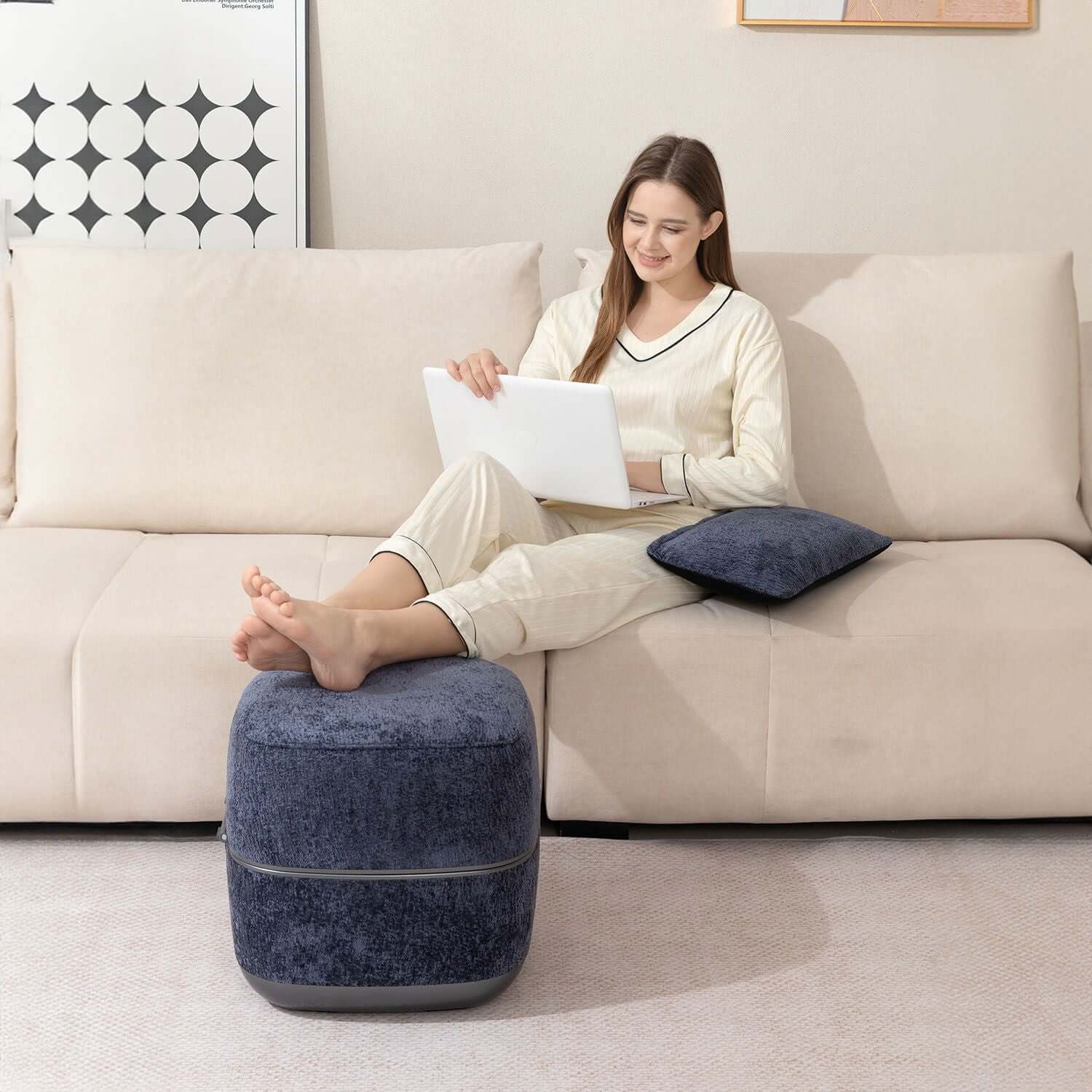 Nourest 3-in-1 Comfort F1 Foot Massager + Ottoman