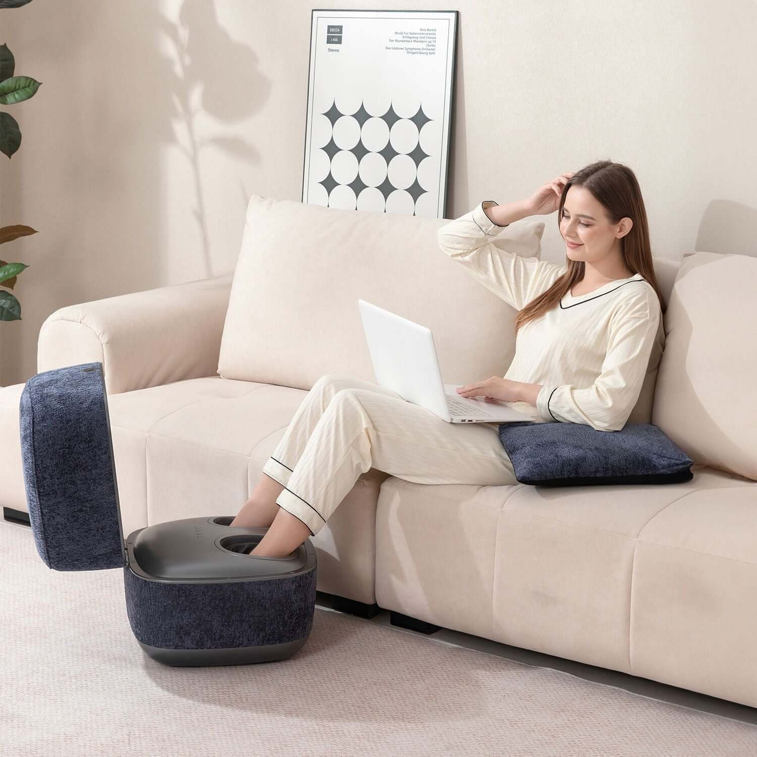 Nourest 3-in-1 Comfort F1 Foot Massager + Ottoman