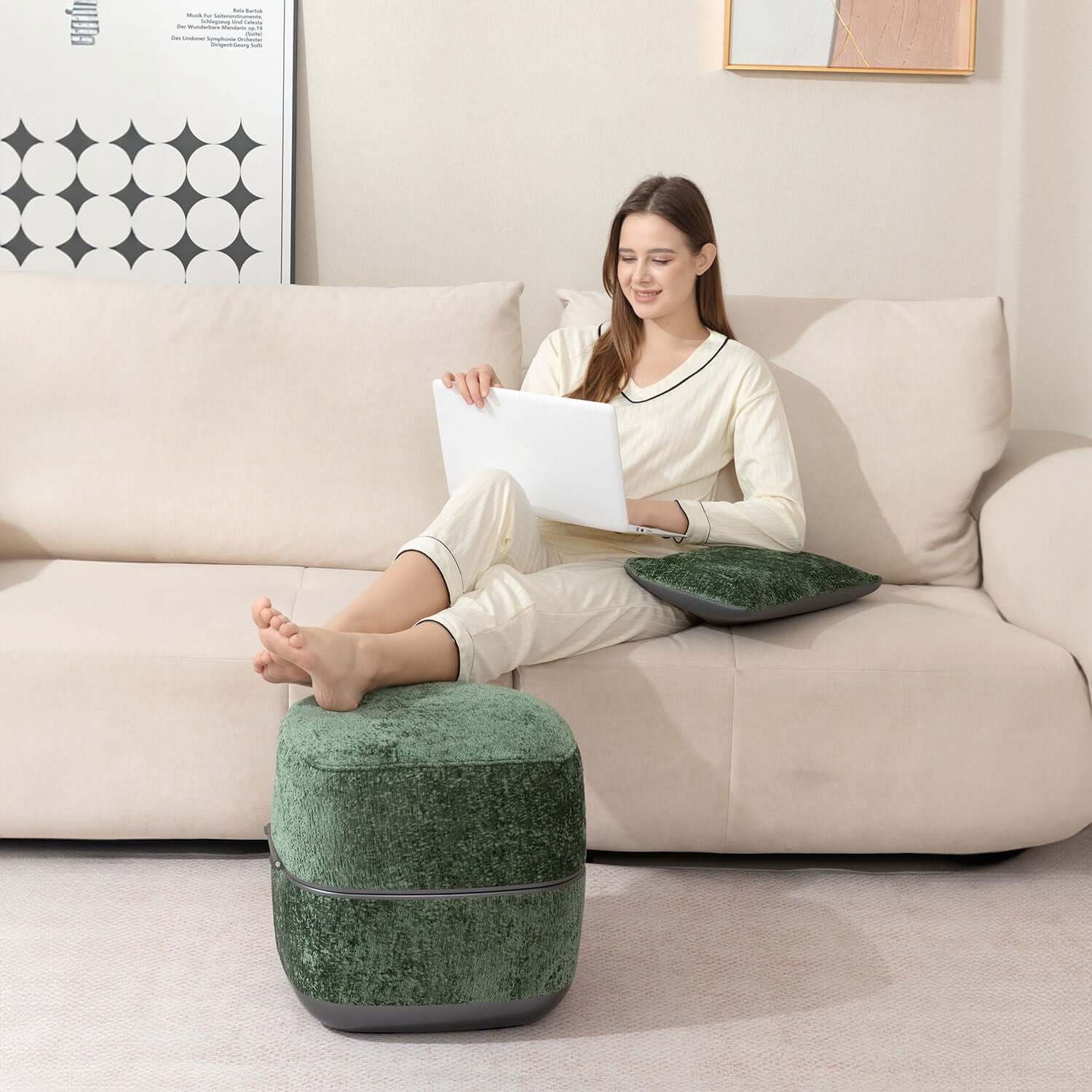 Nourest 3-in-1 Comfort F1 Foot Massager + Ottoman