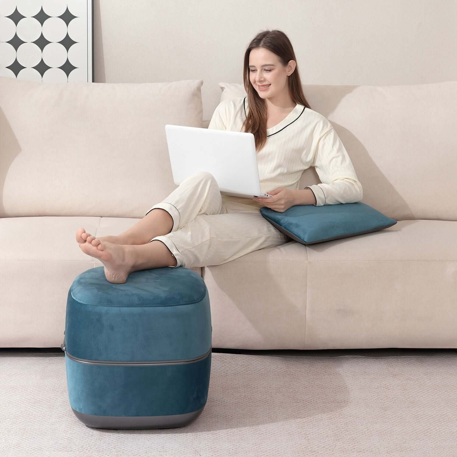 Nourest 3-in-1 Comfort F1 Foot Massager + Ottoman