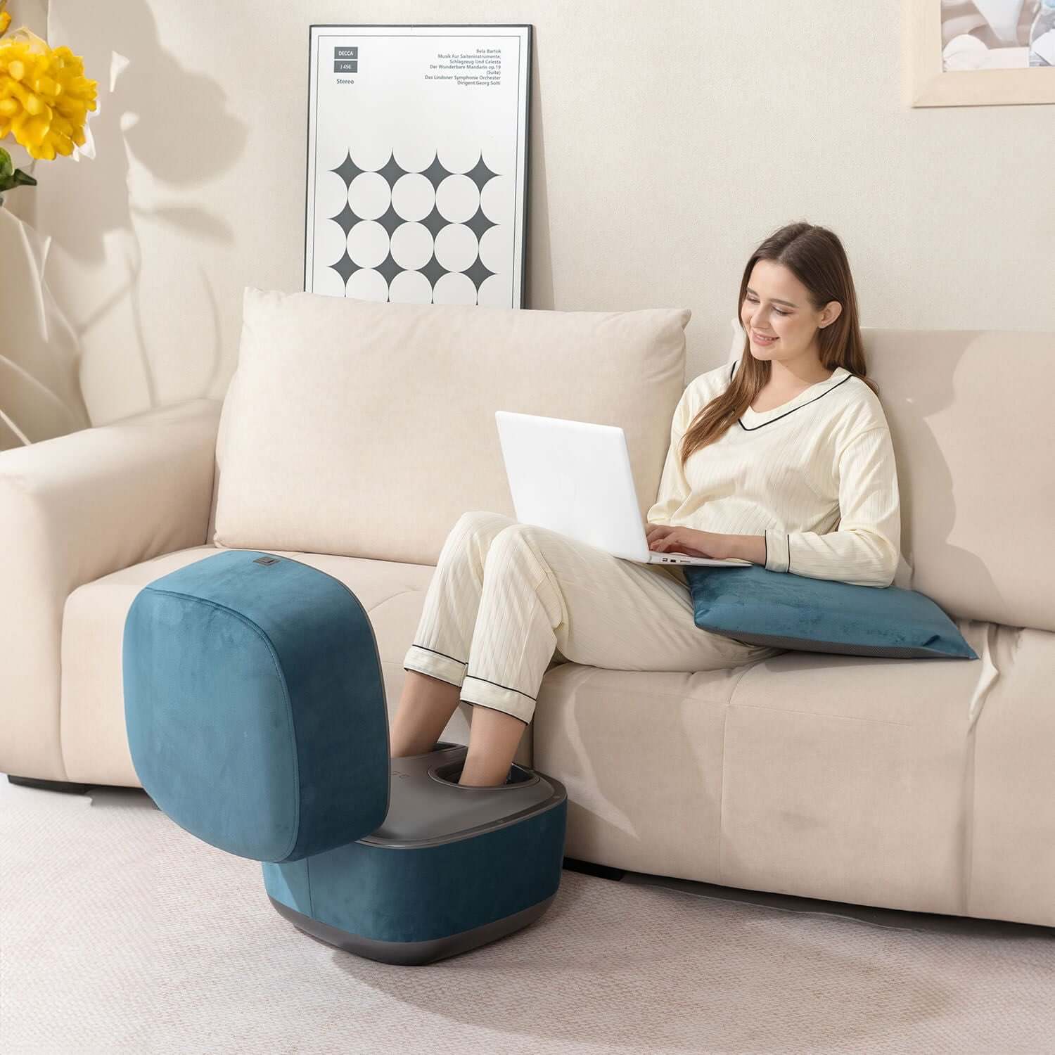 Nourest 3-in-1 Comfort F1 Foot Massager + Ottoman