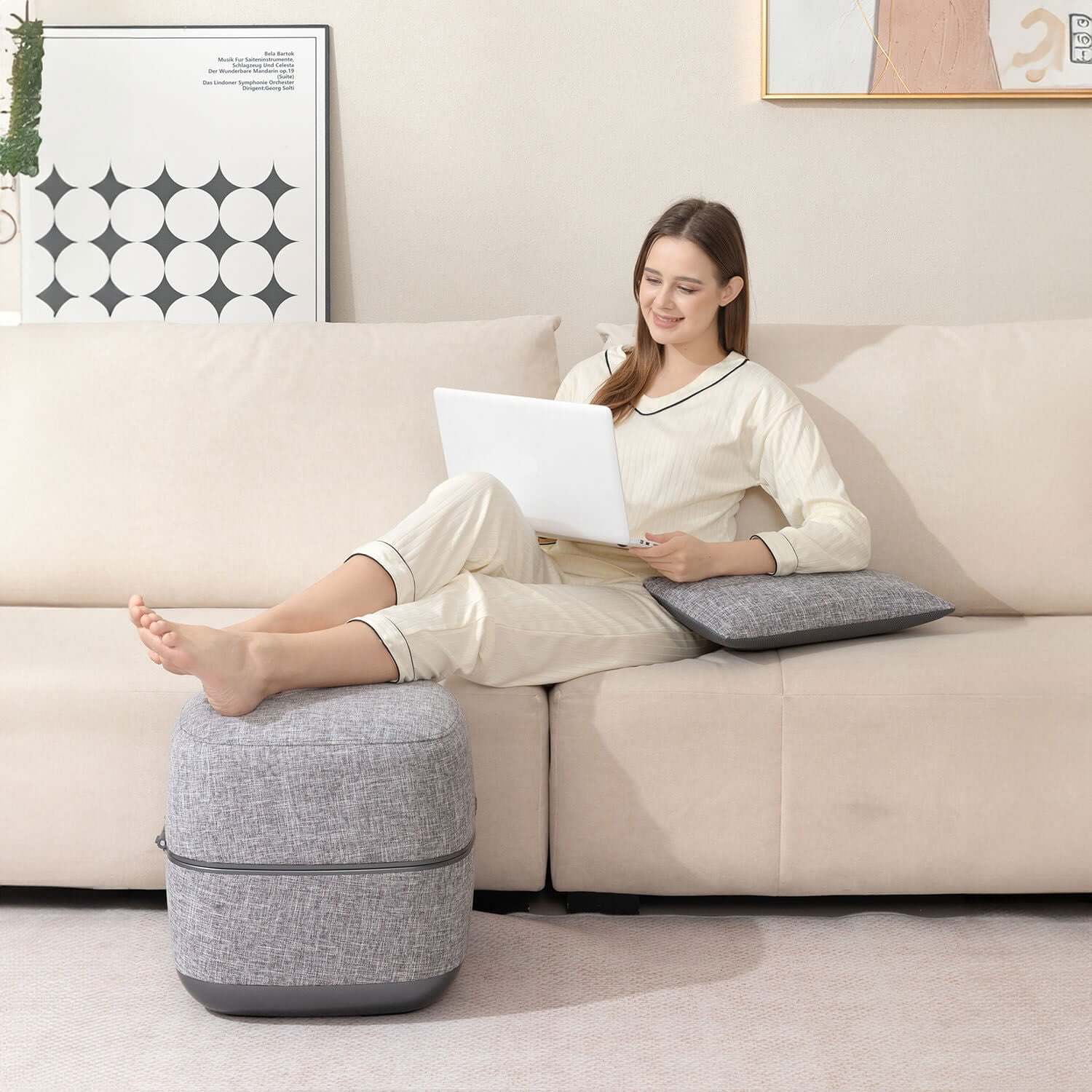 Nourest 3-in-1 Comfort F1 Foot Massager + Ottoman