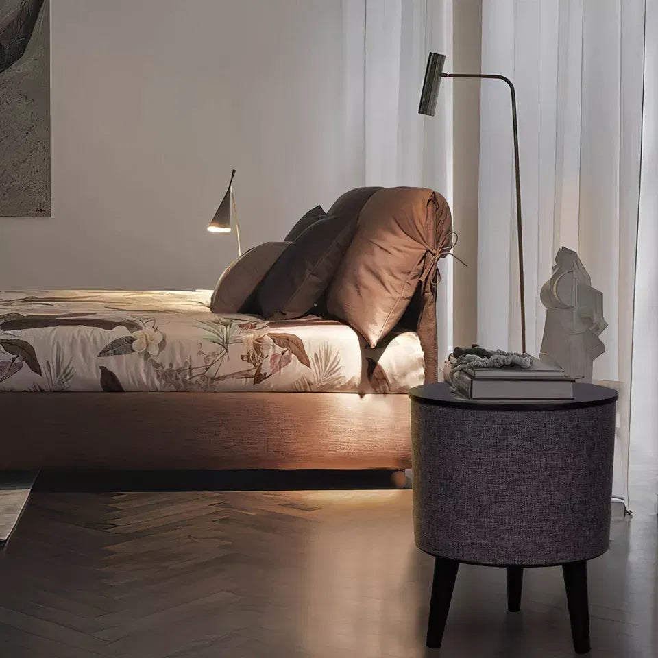 Nourest 3-in-1 Wireless Charging Side Table with Bluetooth Speaker