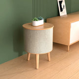 Nourest 3-in-1 Wireless Charging Side Table with Bluetooth Speaker