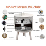 Nourest 4 in 1 Side Table with inbuilt 70W Bluetooth speaker - Touch Control