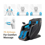 Nourest Lion 4D Luxury Full Body Massage Chair with Health Detection-Black