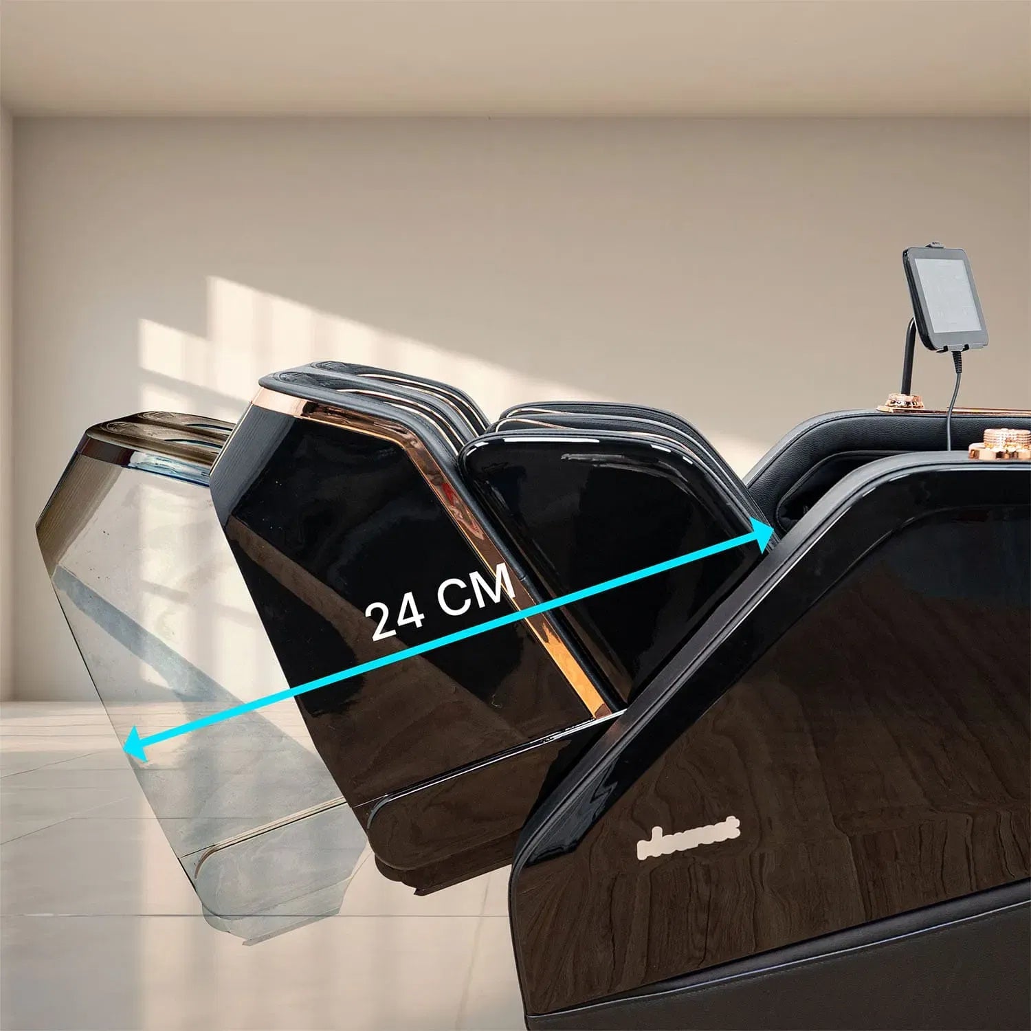 Nourest Lion 4D Luxury Full Body Massage Chair with Health Detection-Black