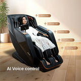 Nourest Lion 4D Luxury Full Body Massage Chair with Health Detection-Black