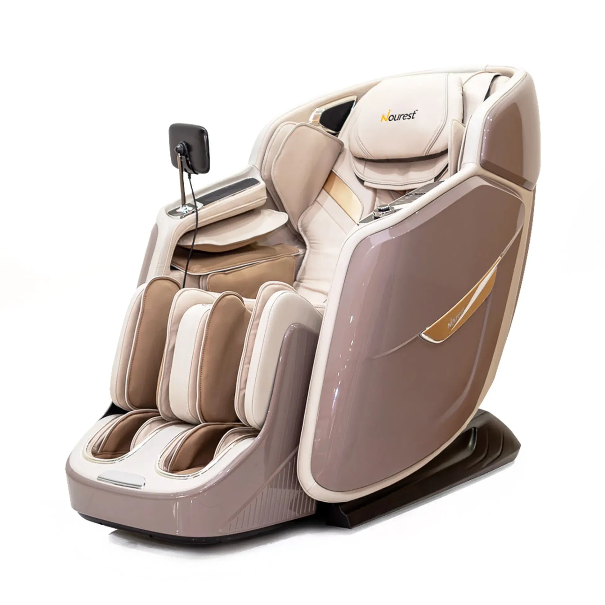 Nourest Luna 4d Dual Core Roller Massage Chair with Seperate Leg Massage Control-Beige