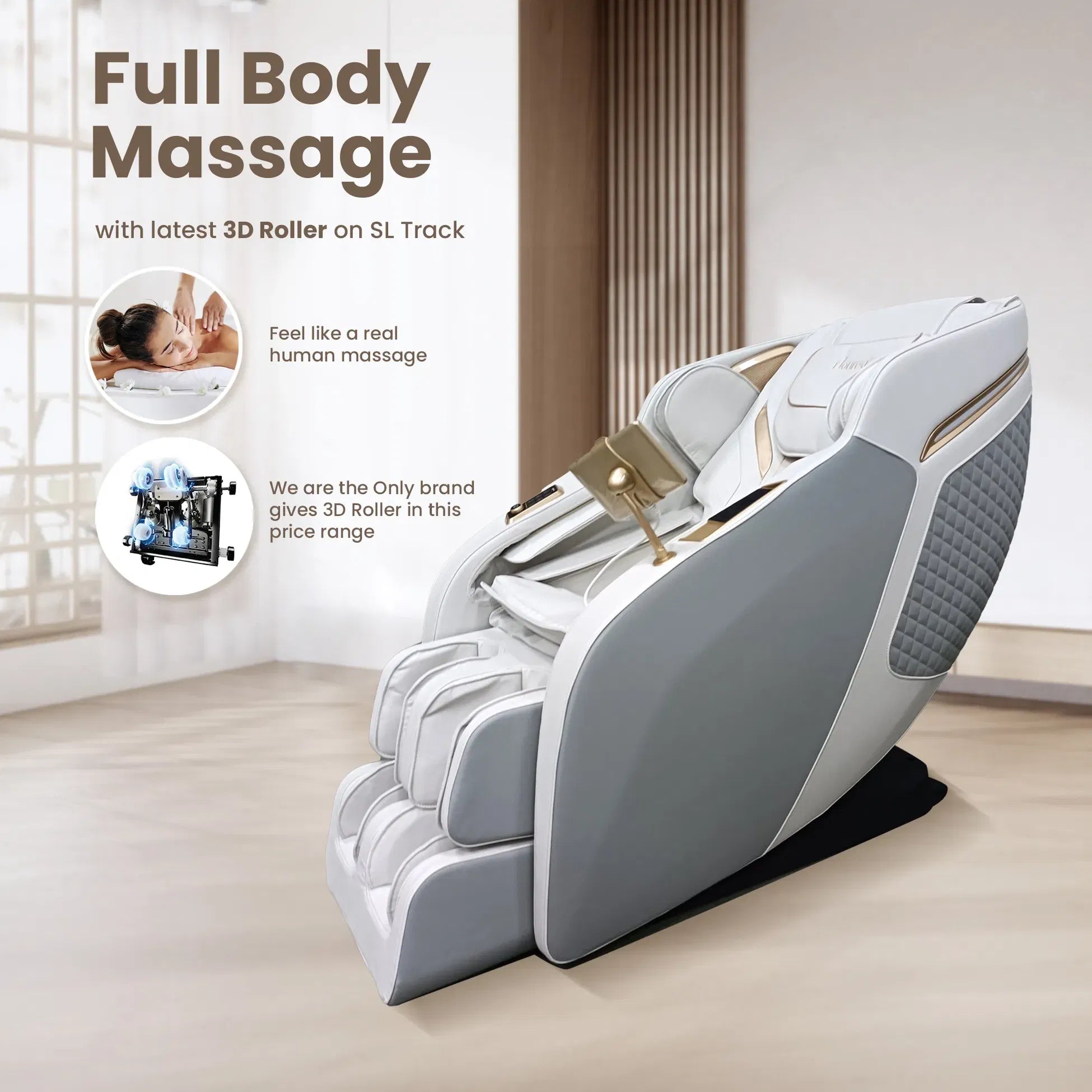 Nexo SL-Track Full Body Massage Chair-Grey