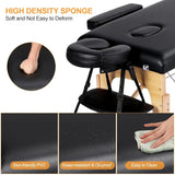 Portable Massage Table with Adjustable Folding Bed and Headrest