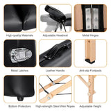 Portable Massage Table with Adjustable Folding Bed and Headrest