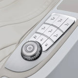 Control panel of the Stellar Massage Chair featuring various buttons for personalized massage settings.