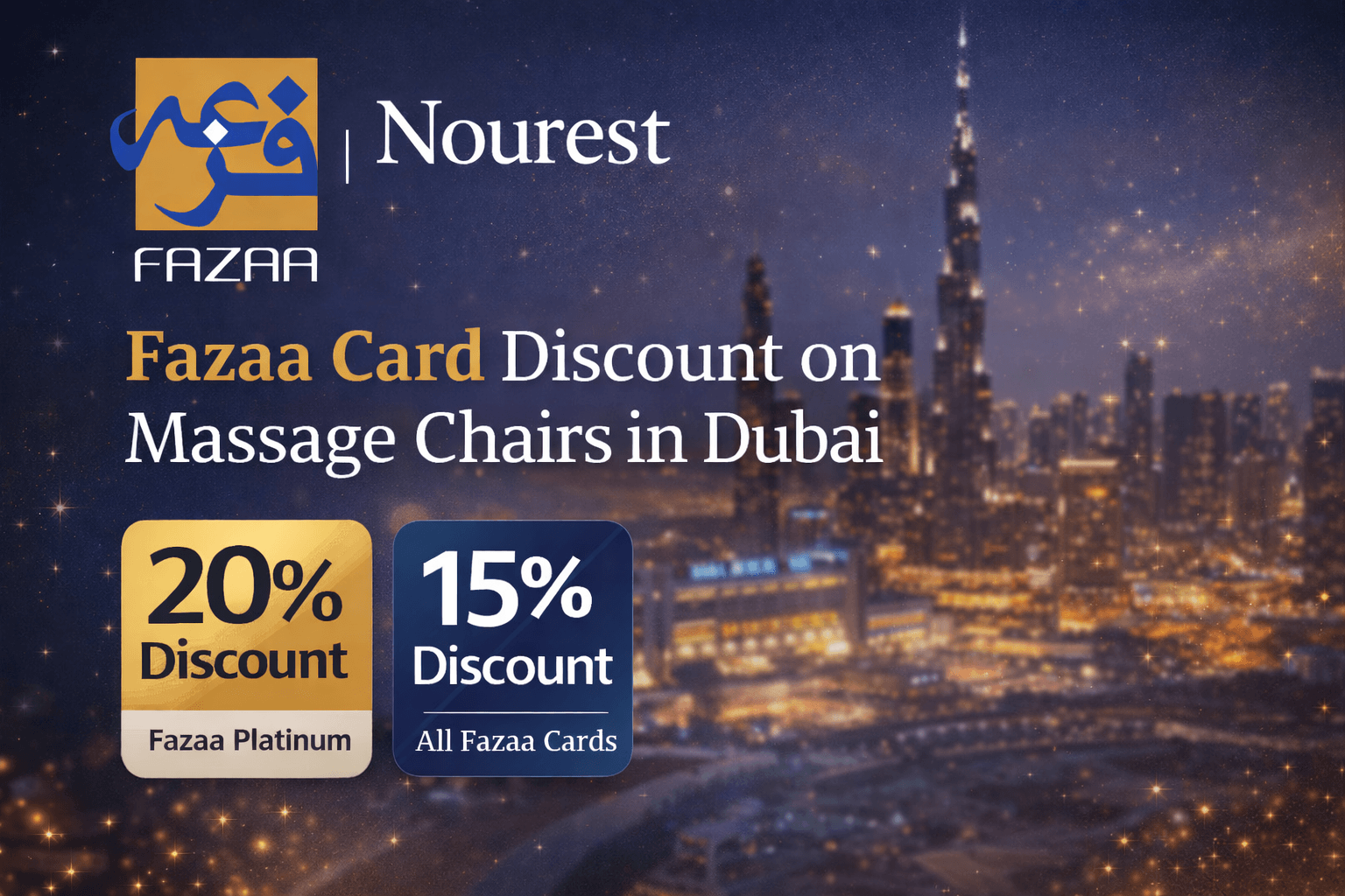 Fazaa Card Discount on Massage Chairs in Dubai | Nourest Showroom