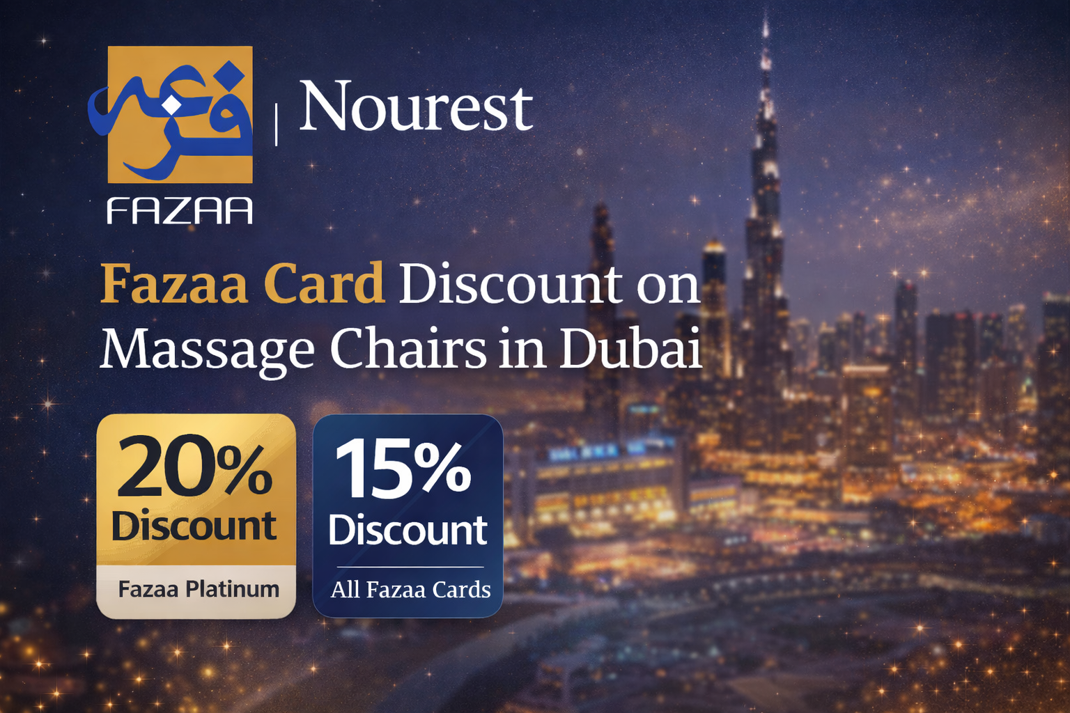 Fazaa Card Discount on Massage Chairs in Dubai | Nourest Showroom