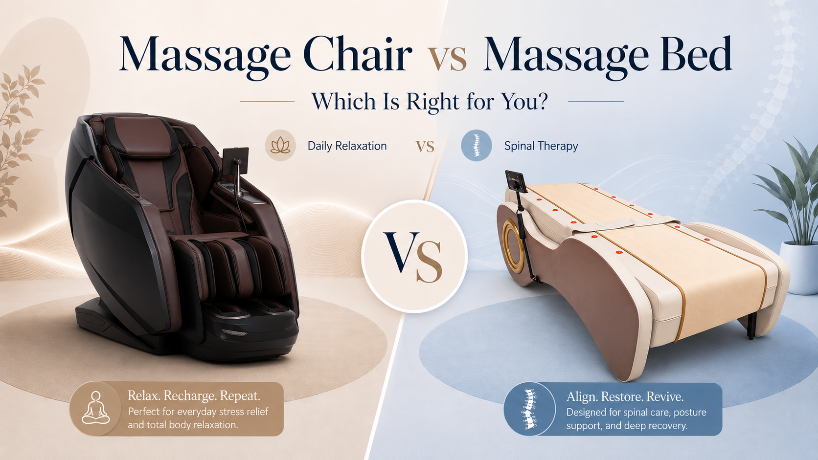 Massage Chair vs Massage Bed: Which Is Right for You?