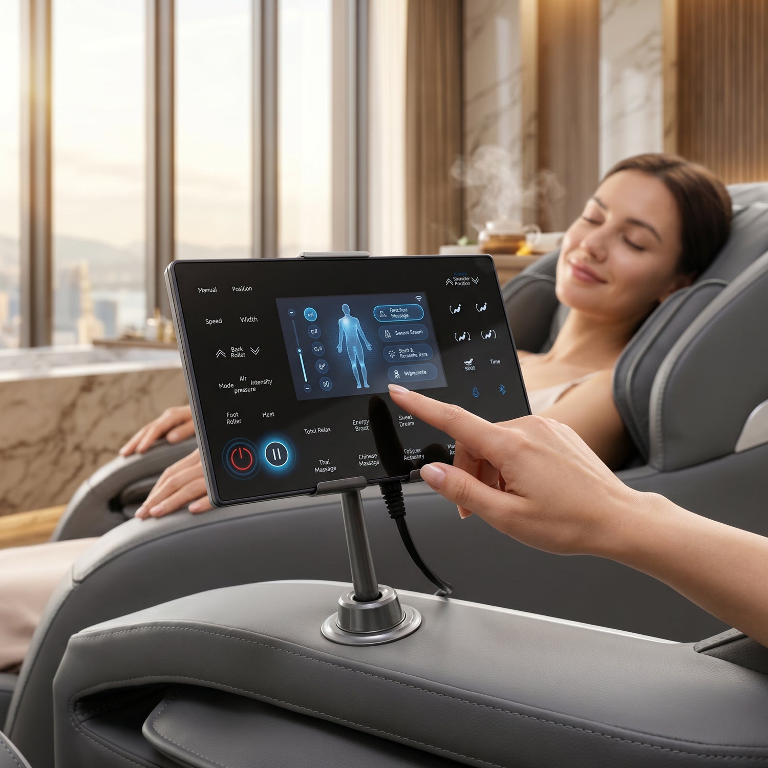 Nourest Eva touchscreen and smart controls