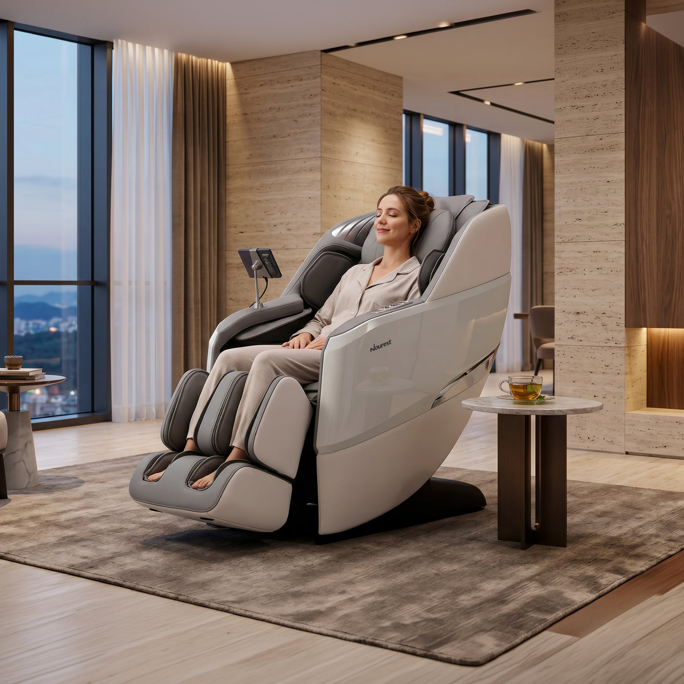 Nourest Eva full body massage chair in a premium interior