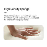 High density sponge for flexible support, enhancing comfort during therapy sessions on an adjustable height massage table.