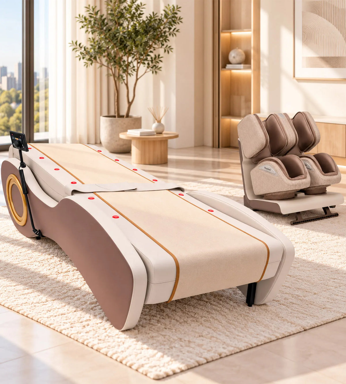 M5 Professional Spine Therapy Massage Bed + Zenso Foot Massager	 Combo