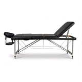 Nourest three foldable professional massage table with adjustable height massage table and aluminum frame.