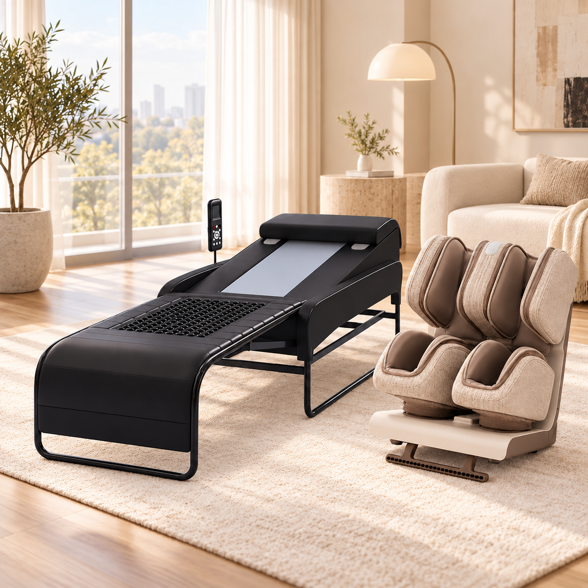 M4 Therapeutic Massage Bed+ Zenso Foot Massager Combo