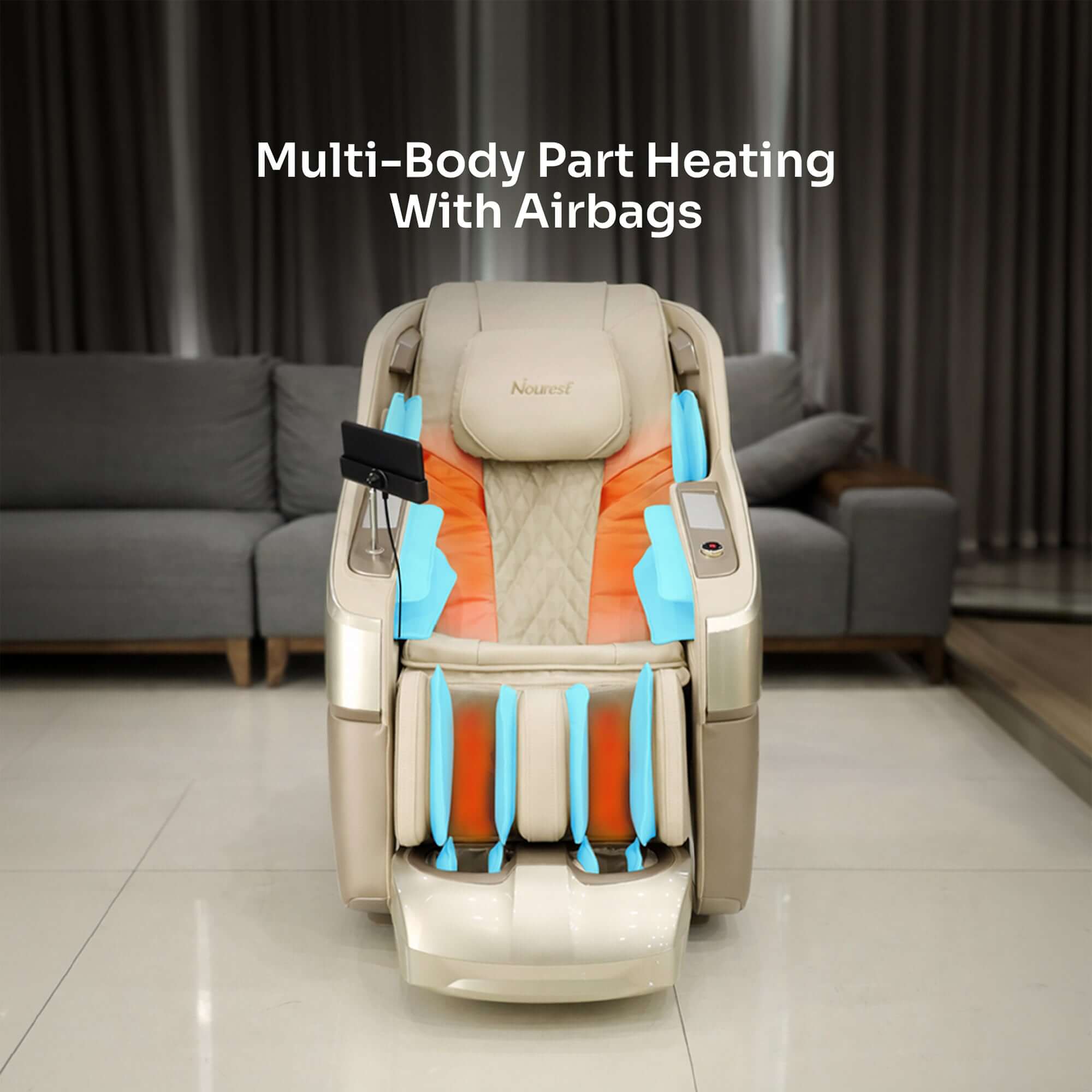 Nourest Nexus heating and airbag feature visual
