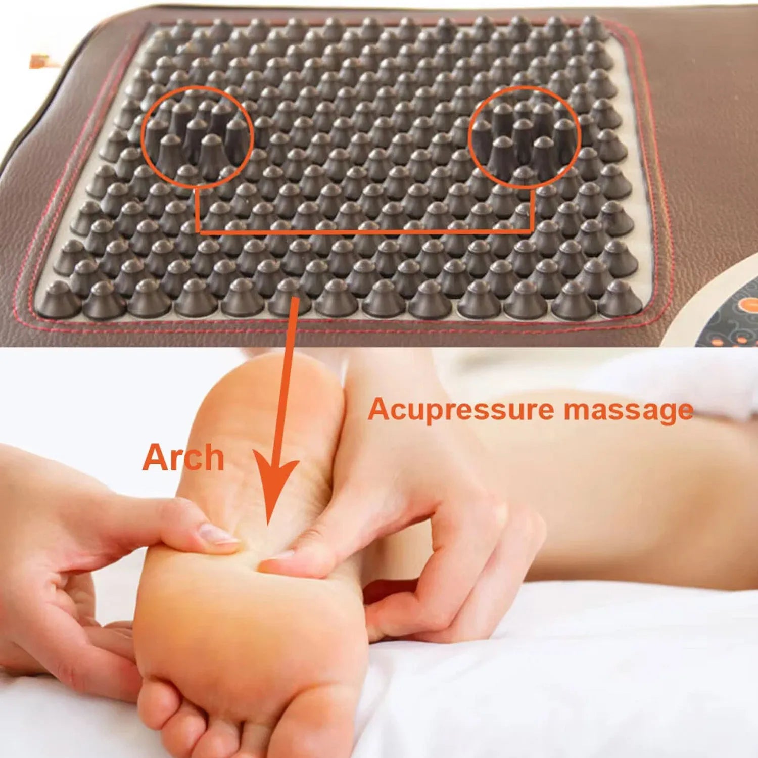Nourest Tourmanium Foot Therapy with Heated Acupressure Pyramids