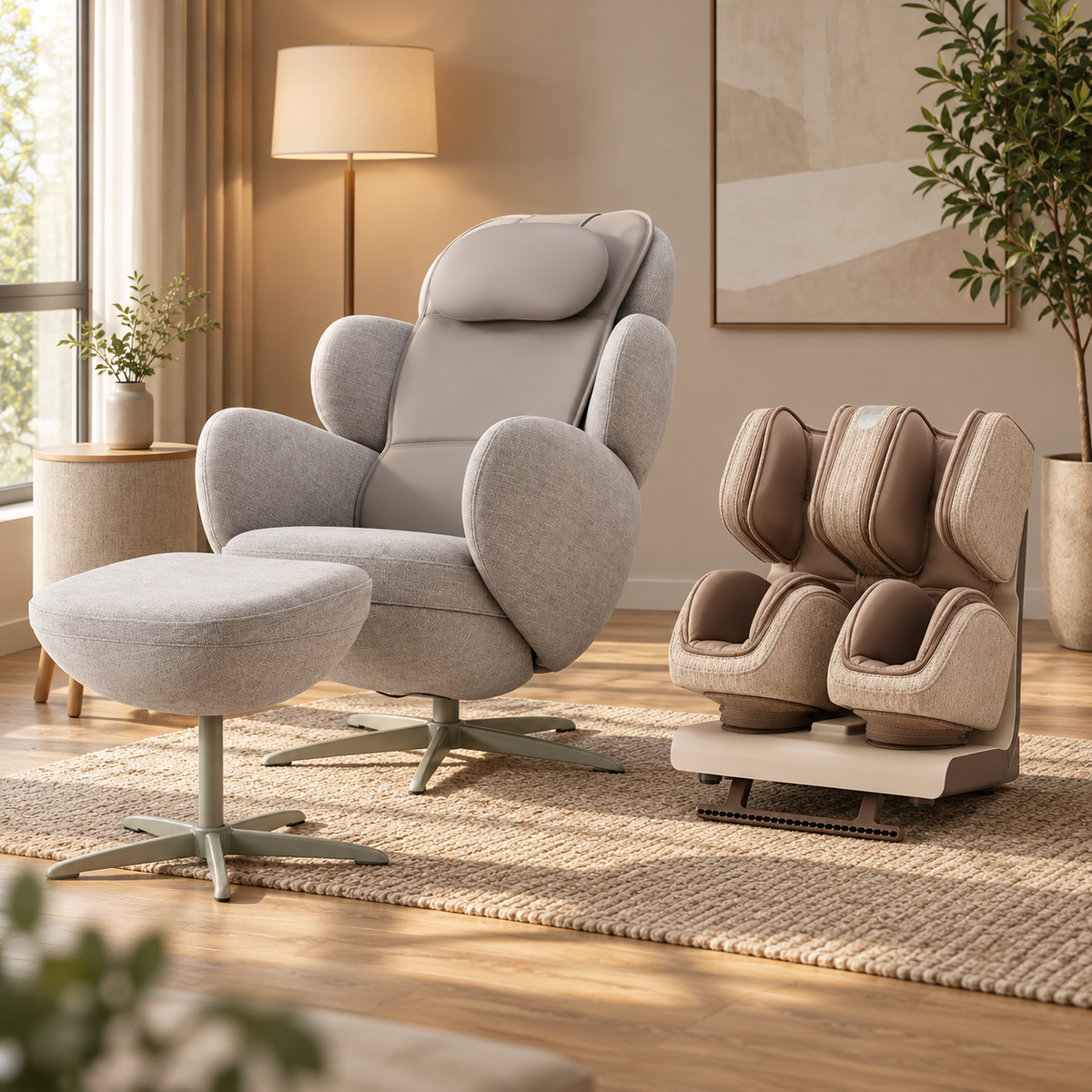Orion Pro Automatic Recliner Massage Chair + Zenso Foot Massager Combo