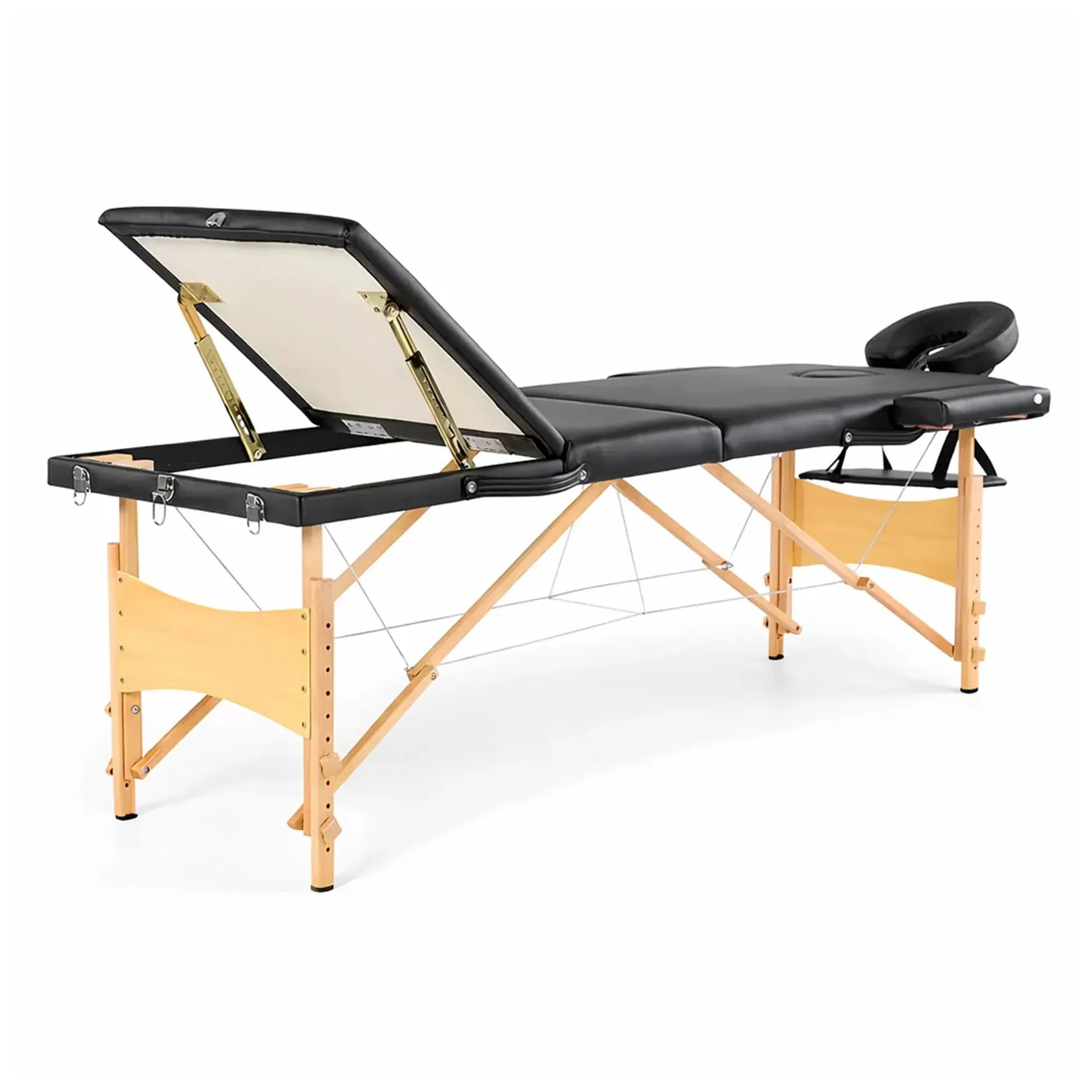 Portable Massage Table with Adjustable Folding Bed and Headrest