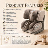 Nourest Zenso massaging the feet, ankles and calves while seated