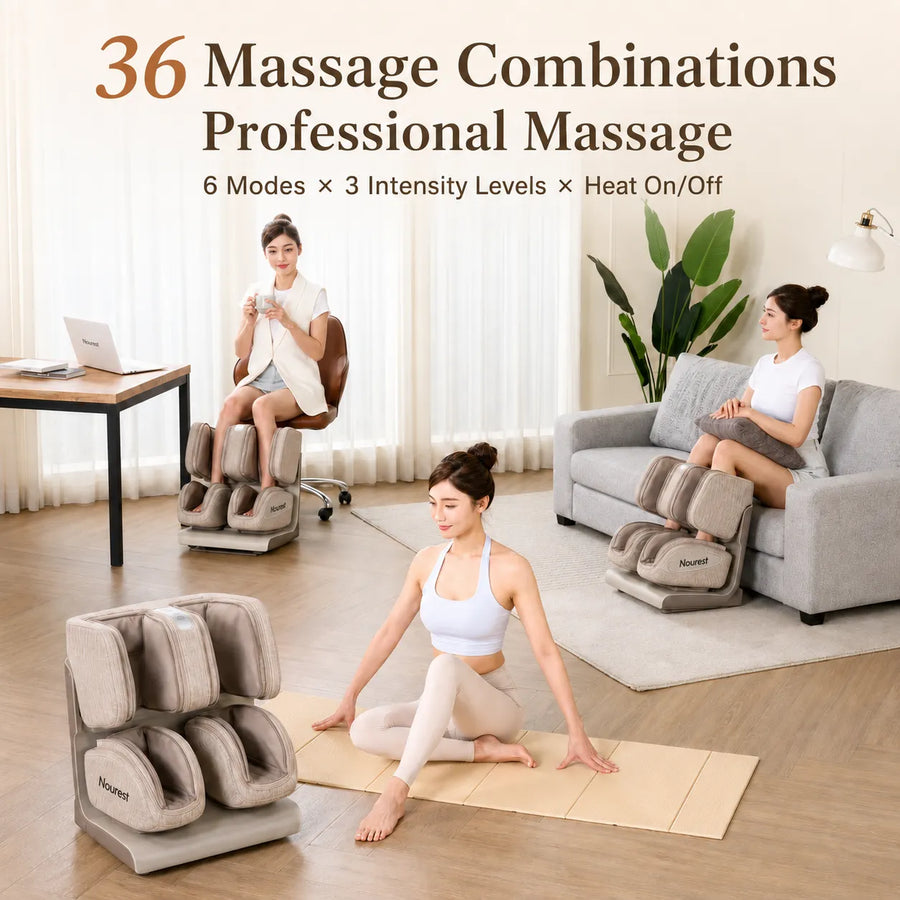 Nourest zenso repositioned for seated thigh massage